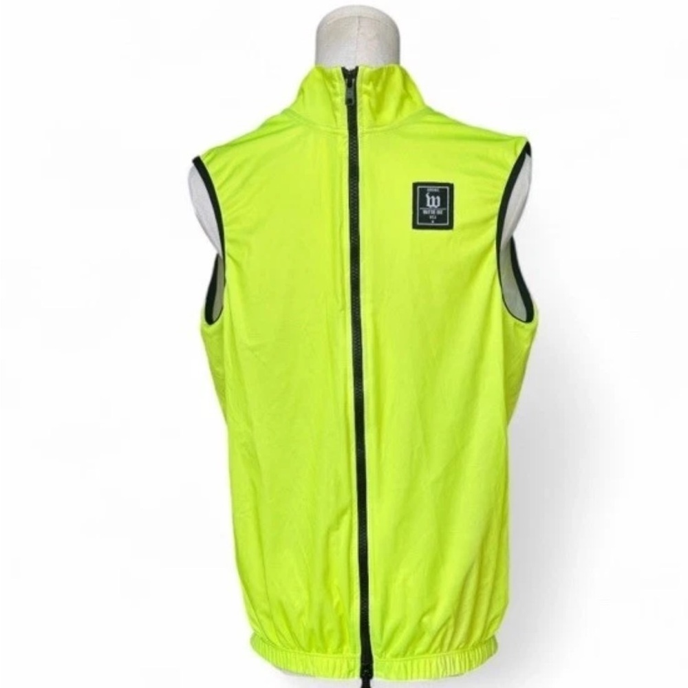 Wattie Ink Mens Large L Cycling Jersey Neon Yellow/Green